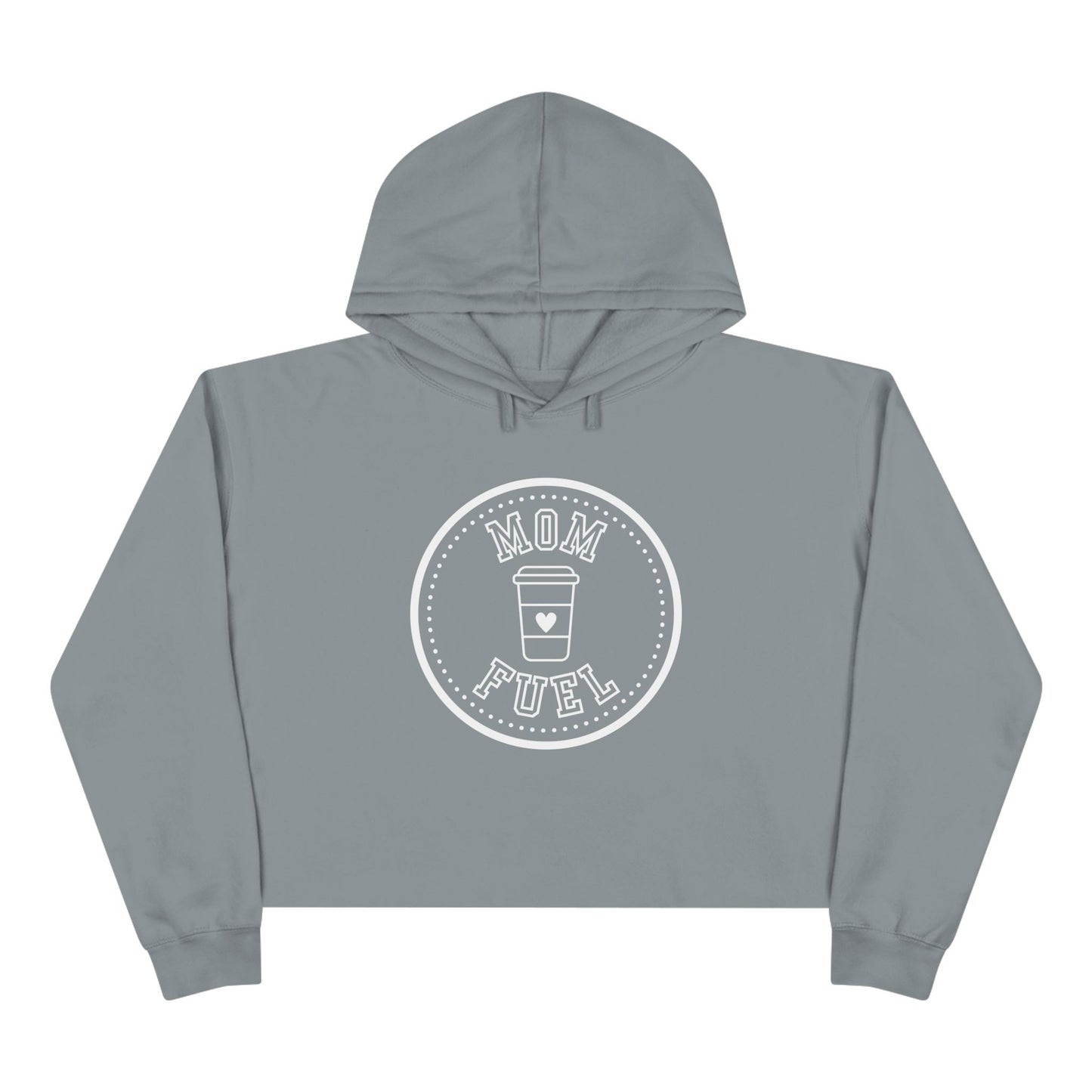 Mom Fuel Crop Hoodie - Trendy & Comfortable Apparel for Moms